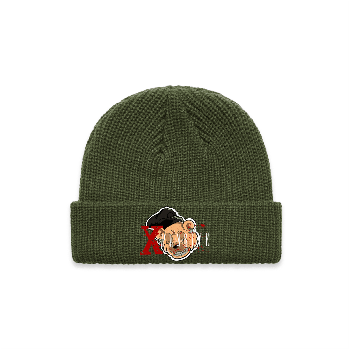 CABLE BEANIE Xpensive Bear Logo