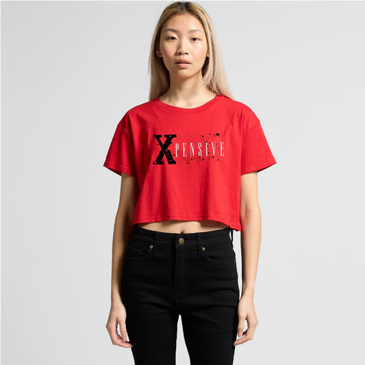 Xpensive Clothing Line - WO'S CROP Xpensive Brand Logo | Tee