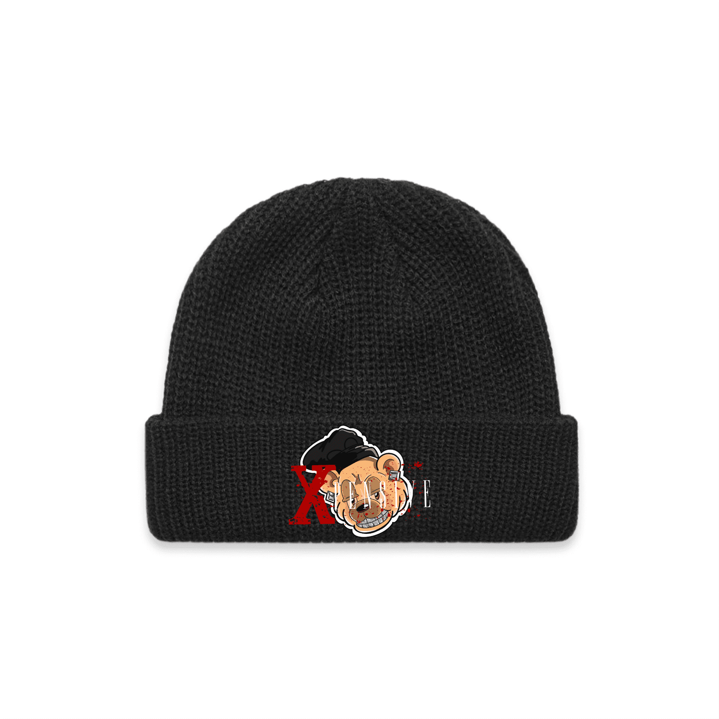 CABLE BEANIE Xpensive Bear Logo