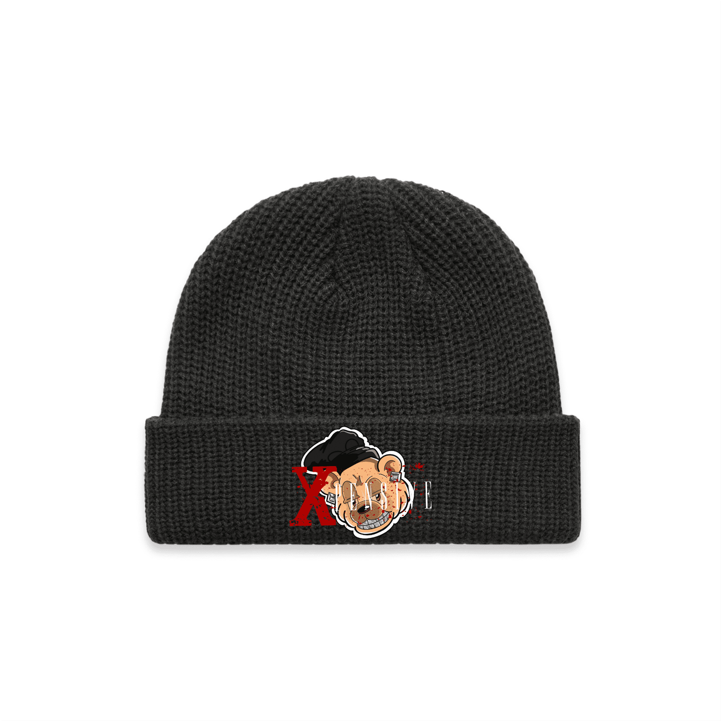 CABLE BEANIE Xpensive Bear Logo