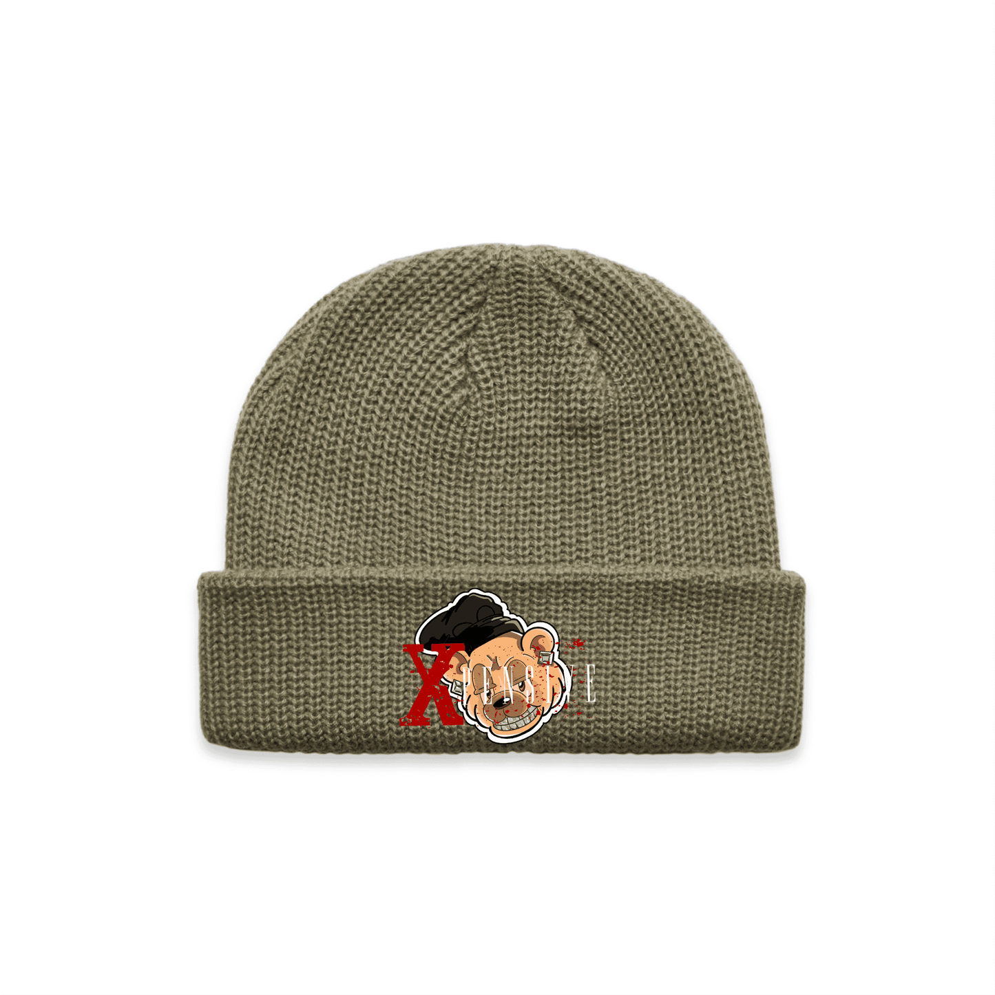 CABLE BEANIE Xpensive Bear Logo