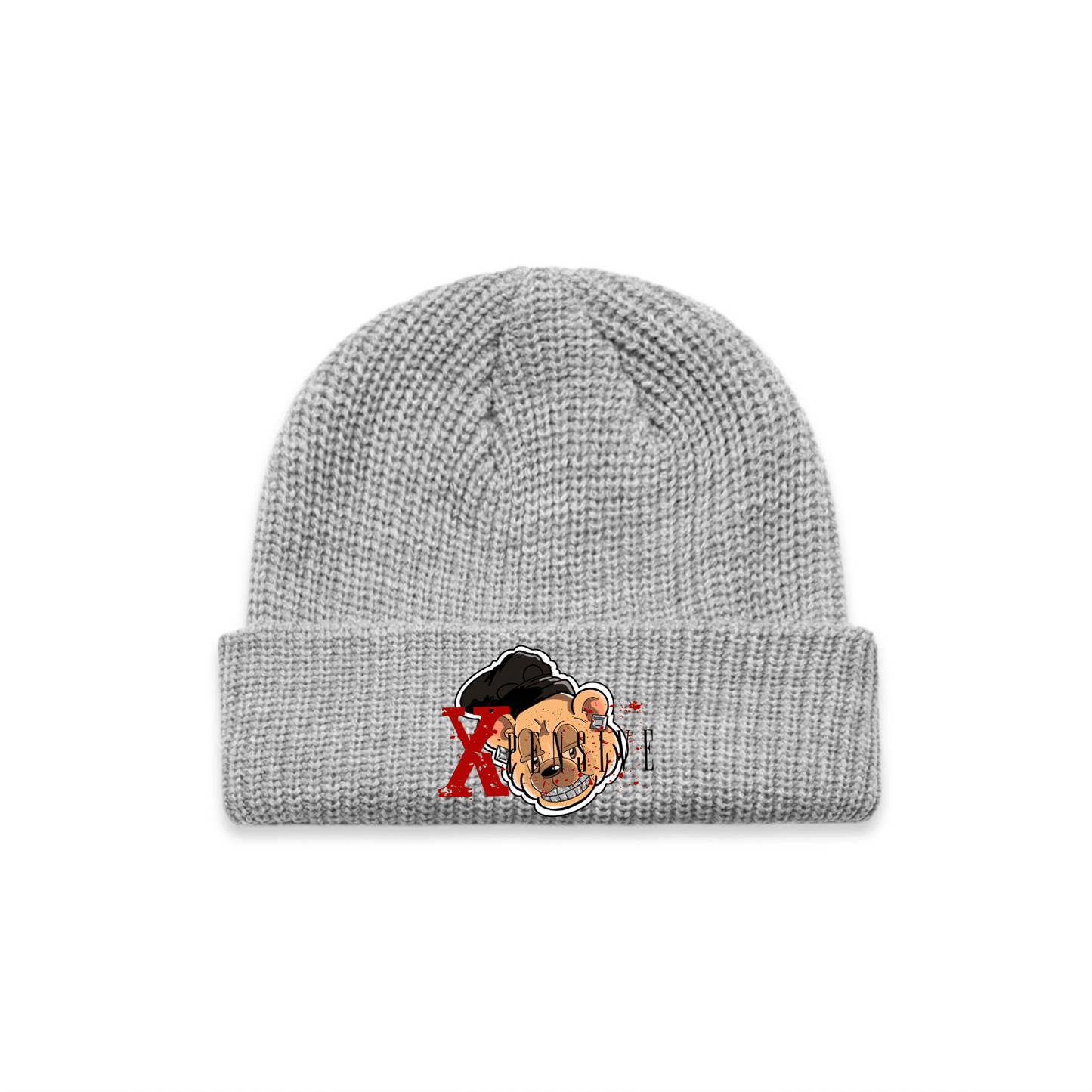 CABLE BEANIE Xpensive Bear Logo