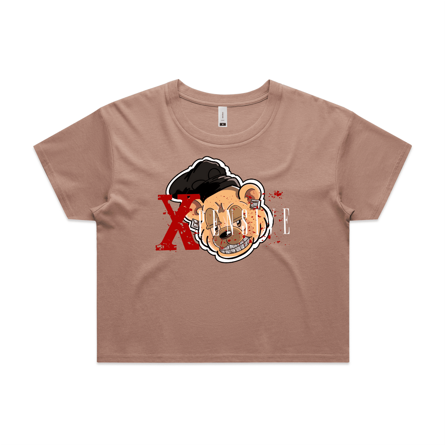 Xpensive Clothing Line - WO'S CROP Xpensive Bear Logo | Tee