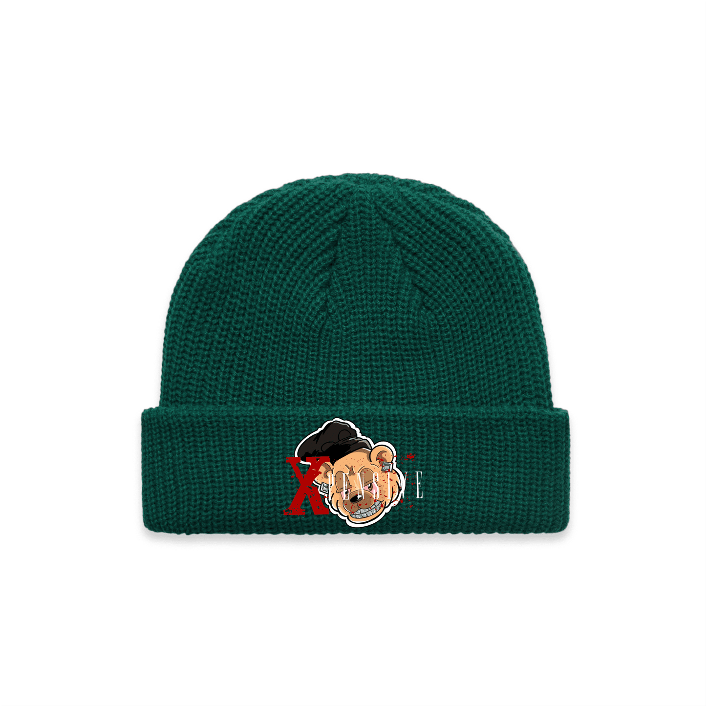 CABLE BEANIE Xpensive Bear Logo