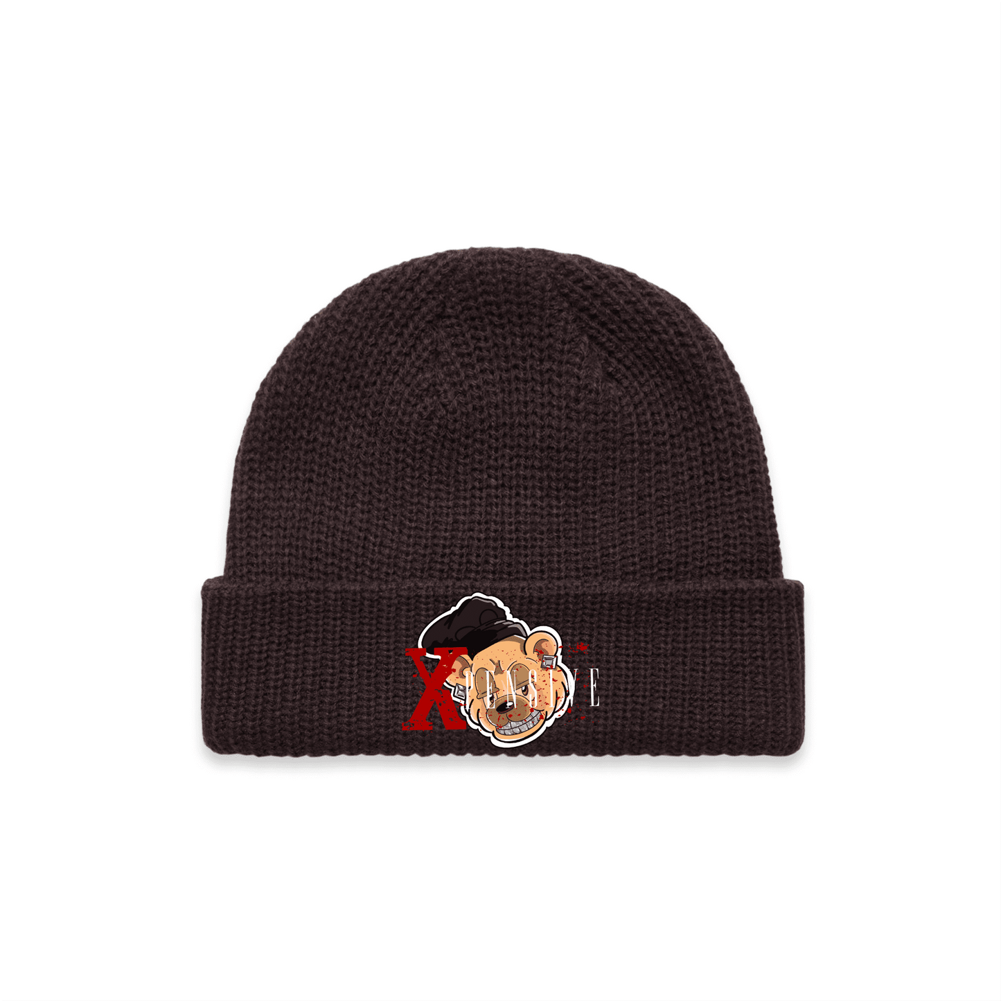 CABLE BEANIE Xpensive Bear Logo