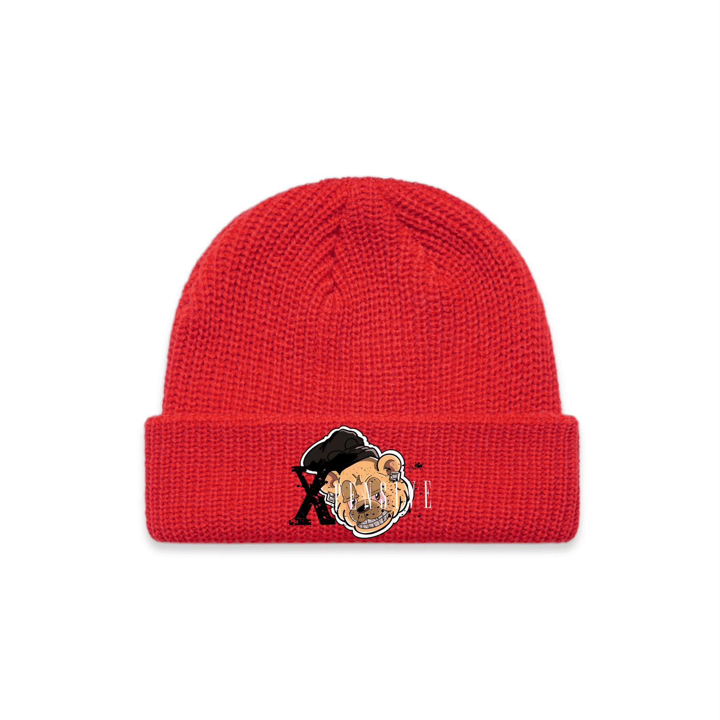 CABLE BEANIE Xpensive Bear Logo