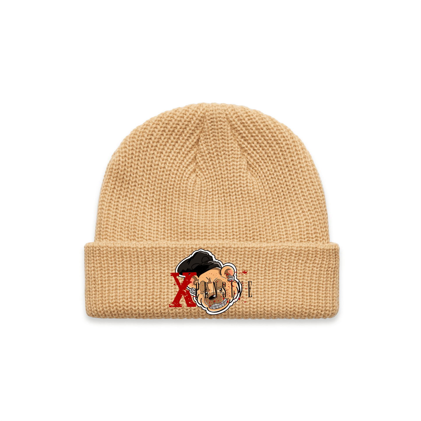 CABLE BEANIE Xpensive Bear Logo