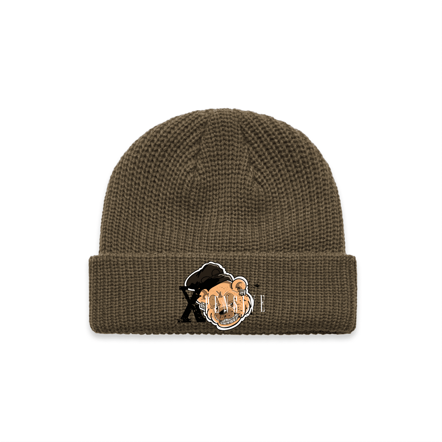 CABLE BEANIE Xpensive Bear Logo